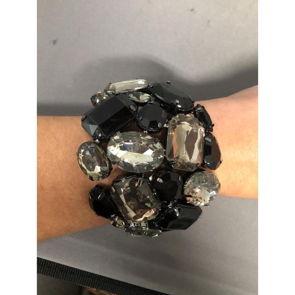 Large Stoned Bangle Bracelet